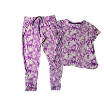 Jane &amp; Blecker Womens Size Medium Tie Dye 2 Piece Pajama Set outfit purp... - £14.79 GBP