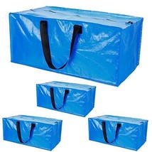 [Pack of 2] 4Pcs Moving Bags Heavy Duty Container Reusable Plastic Totes Blue... - £46.31 GBP