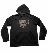 TapOut Hoodie Men’s Size XL Black Sweatshirt Drawstring Pockets Graphic MMA - £13.73 GBP