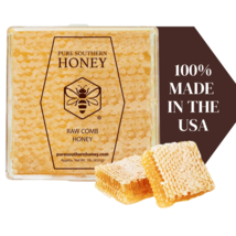 Raw Honeycomb 4&quot;x4&quot; by Pure Southern Honey, New 2024 CropRaw Comb Gallbe... - $25.99
