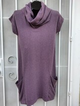 Moda International ~ Sz M Cotton/Cashmere Cowl Neck Tunic Sweater Sleeveless - £21.23 GBP