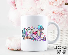 Nurse Love Coffee Mug, Mug For RN, Gift For Nurse Graduation, CNA Gift, ... - $20.00