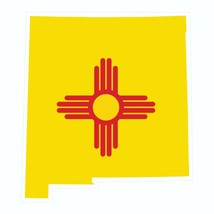 New Mexico State Map Outline with Flag Sticker, Decal, Vacation Sticker - £2.81 GBP+