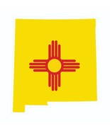 New Mexico State Map Outline with Flag Sticker, Decal, Vacation Sticker - £2.86 GBP+