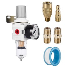 Nanpu 1/4&quot; Npt Compressed Air Filter Regulator Combo Piggyback, 5, 150 P... - $31.99