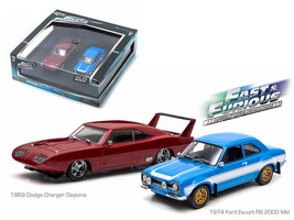 1969 Dodge Charger Daytona 1974 Ford Escort RS 2000 Mkl The Fast The Furious Mov - £40.36 GBP