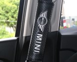 Mini Cooper Embroidered Logo Carbon Fiber Car Seat Belt Cover Shoulder P... - $14.99