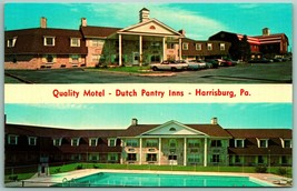 Quality Motel Dutch Pantry Inns Dual View Harrisburg PA UNP Chrome Postcard G10 - £7.20 GBP