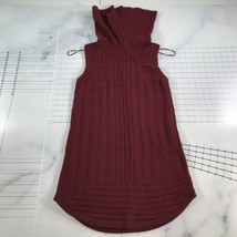 Tahari Sweater Womens Extra Small Maroon Red Cowl Neck Sleeveless Yak Wo... - $56.09