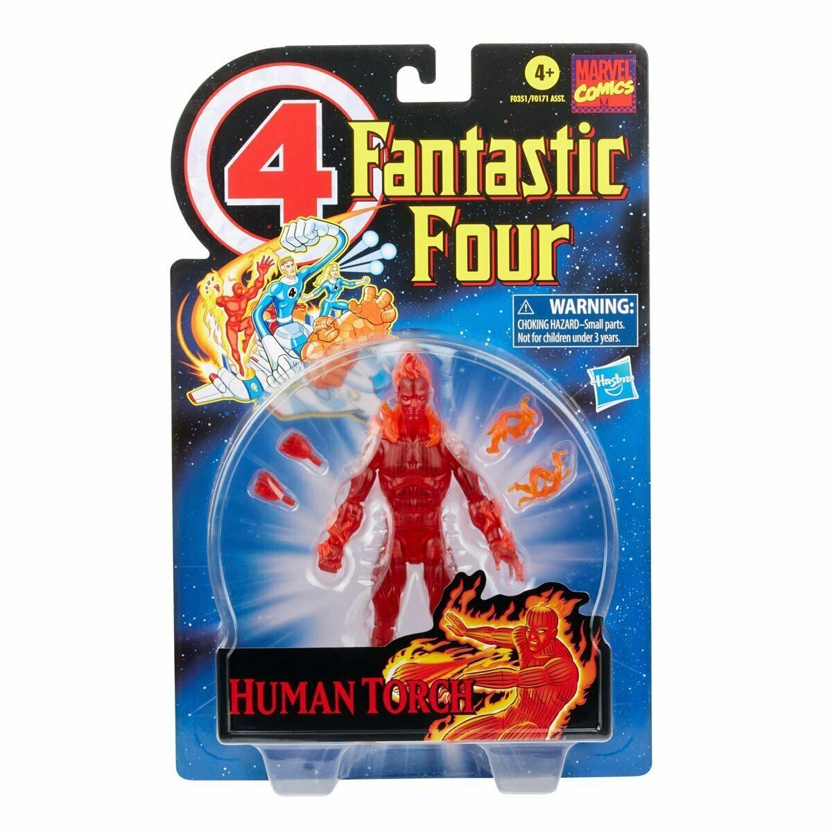 Primary image for 2021 Marvel Legends Fantastic Four Retro Style Human Torch Action Figure