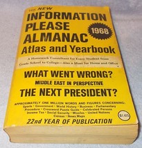 Vintage 1968 Information Please Almanac Atlas and Yearbook - $19.95