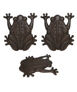 Pack Of 3 Cast Iron Amphibian Tree Frog Garden Stepping Stone Pave Foot ... - $1,328.24 MXN