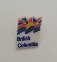 British Columbia Canada Flag Vintage Plastic Pin Collectible Souvenir - £11.44 GBP