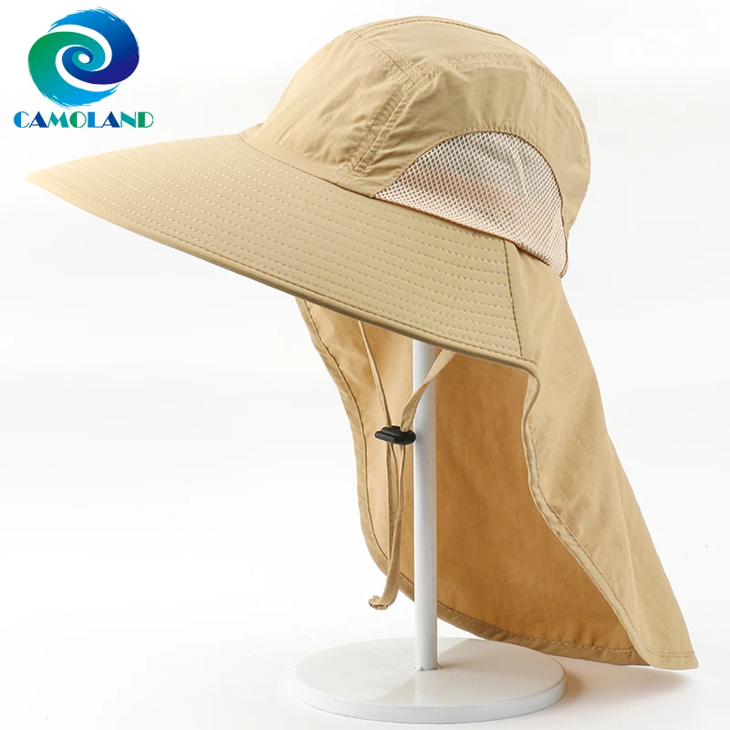 CAMOLAND UPF 50+ Sun Hats For Women Men Waterproof Boonie Hat With Neck Flap - £17.55 GBP