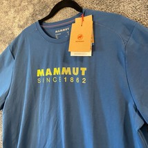 Mammut Shirt Mens 2XL XXL Blue Deep Trovat Logo UVP50 Compression Hiking... - $25.48