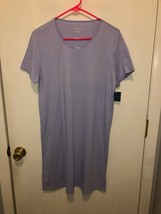 NWT Lands End Womens SZ Small Short Sleeve Knee Length Sleep T Lavender - $9.89