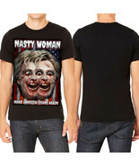 Hillary Clinton Zombie Nasty Woman Humor President Democrat Mens T-Shirt... - $16.49