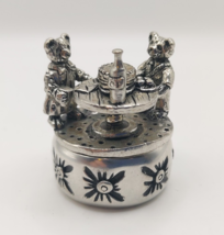 English Pewter A E Williams Teddy Bear&#39;s Party Trinket Box - $32.21