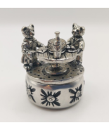 English Pewter A E Williams Teddy Bear&#39;s Party Trinket Box - $44.56 CAD