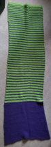 Handmade 69&quot; Scarf Lime Green and Purple ?Wood? Winter Warm Football Nights - $8.99