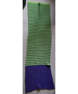 Handmade 69&quot; Scarf Lime Green and Purple ?Wood? Winter Warm Football Nights - €7,78 EUR