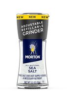 Morton Sea Salt, Grinder, All-Natural, Adjustable &amp; Refillable, Ideal fo... - $6.95