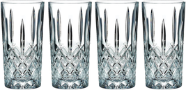 Crystal Highball Drinkware Glass Set Tall Drinking Glasses 13 Ounces Pack of 4 - £91.11 GBP