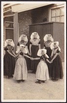 Amsterdam, Netherlands RPPC 1930 - Girls in Festive Dutch Costumes Postcard - £10.07 GBP
