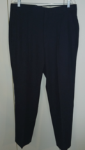 BOTANY 500 MEN&#39;S EASY CARE BLACK DACRON/POLY/WOOL PLEATED DRESS PANTS-36... - $17.99