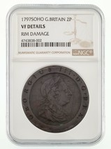 1797 Soho Great Britain 2 Pence Copper Coin Graded by NGC as VF Details - £171.72 GBP