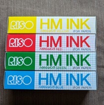 RISO Print Gocco 4 Primary Colors HiMesh HM INK Paper Screen Yellow Red ... - £19.01 GBP
