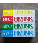 RISO Print Gocco 4 Primary Colors HiMesh HM INK Paper Screen Yellow Red ... - £18.91 GBP