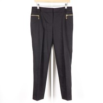 Chaus Dress Pants 6 Womens Black Slim Zipper Accent Career Casual Cotton... - $21.64