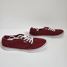 Vans Low Top Lace Up Sneakers Womens Size 6.5 Red Crimson Maroon 500714 - £7.60 GBP