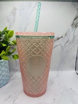 Starbucks Summer Jeweled Pearl Pink 16oz Grande Cold Cup Tumbler 2021 - $15.38
