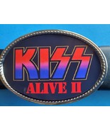 KISS ALIVE II Rock Band Epoxy PHOTO MUSIC BELT BUCKLE   - NEW! - $324.56 MXN
