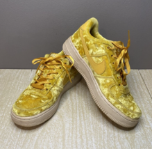 Nike Air Force 1 LV8 GS Mineral Gold Velvet 849345-700 Size 4.5Y - £18.64 GBP