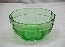 Old Vintage Pillar Optic Green Depression Glass Mixing Bowl by Anchor Hocking - £27.75 GBP