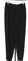 Emporio Armani Dress Slacks Womens Black Textured Crepe Lambswool VTG Y2... - £35.57 GBP
