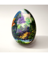 Vintage Russian Ukraine HAND PAINTED Porcelain Egg Tropic Art - SIGNED Q... - $24.41 CAD