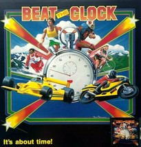 Beat The Clock Pinball Flyer Original 1985 Vintage Flipper Game Artwork Sheet - £18.07 GBP