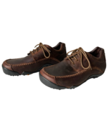 Wolverine Brown Leather Moccasin Toe Lace Up Oxfords Men&#39;s 7.5 EW - $116.87 CAD