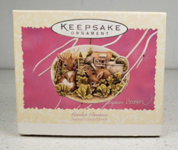 1997 Hallmark Spring Keepsake  Ornament Nature’s Sketchbook “Garden Bunnies” - £9.91 GBP