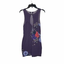 Free People Women&#39;s Dress Intimately Sleeveless Mesh Floral Bodycon Purp... - $27.71