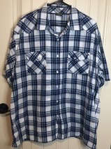 Great Northwest Clothing Company Blue Plaid Button Down Shirt 2XL NICE! - £11.48 GBP