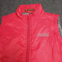 Harriton Coca Cola Vest Women Small Red Full Zip Jacket Coke Sleeveless - £21.76 GBP