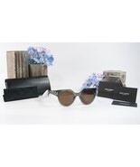 Saint Laurent SL185 Grey Logo Acrylic Round Sunglasses NWT Case - $275.98 CAD