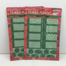 Computer Friendly Holiday Address Label Peel &amp; Stick Seals 24 Count Each - £15.97 GBP