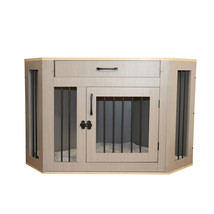 ALEKO Dog Crate Furniture Cage Kennel with Cushion Drawer for Small Medium Pet - £242.02 GBP