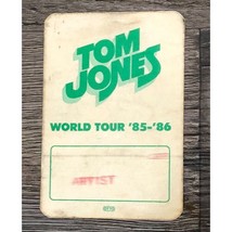 Vintage Tom Jones World Tour 85-86 Backstage Pass Staff Sticker - £7.33 GBP